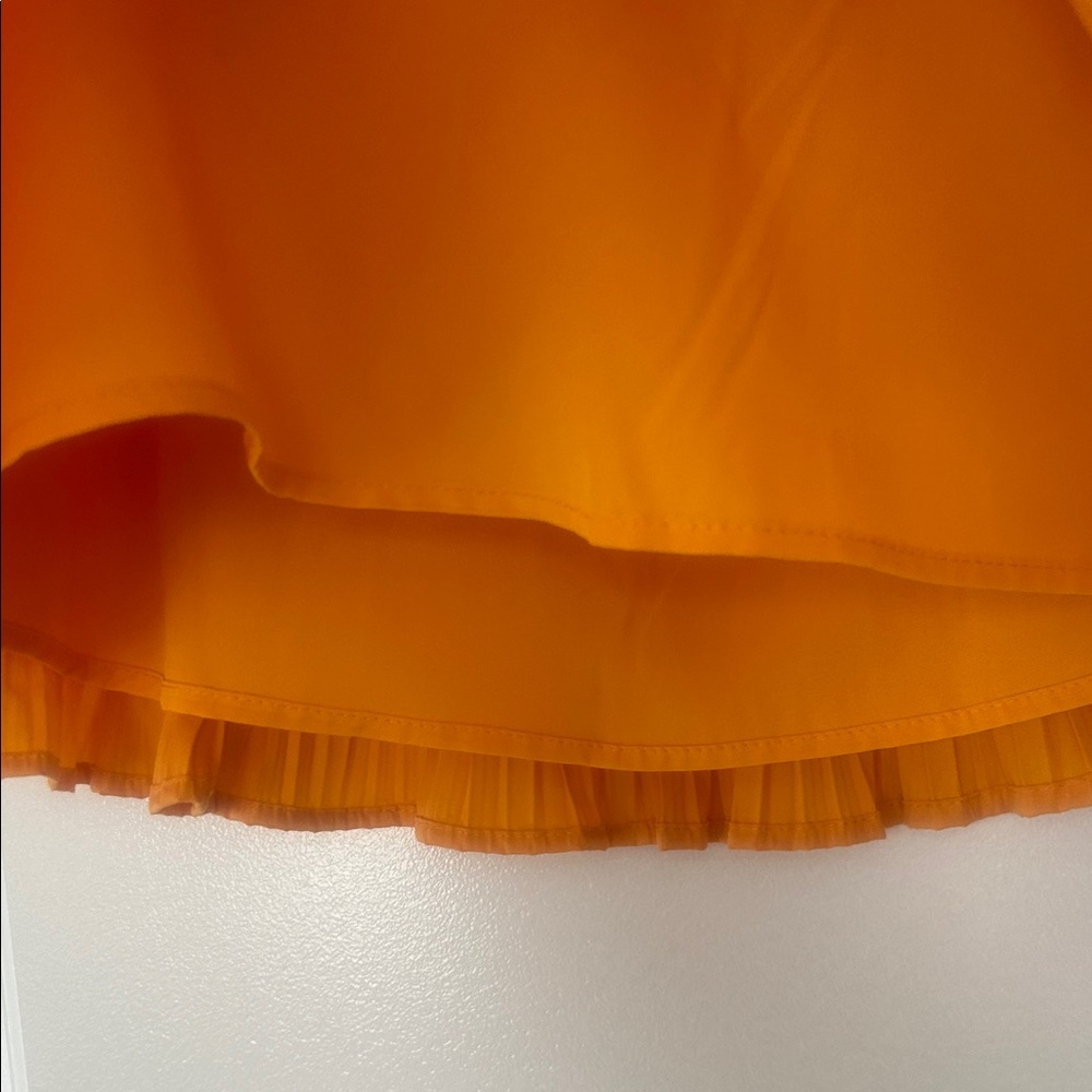 Lulu's Vibrant Orange Pleated Mini Skirt - Picture 5 of 6